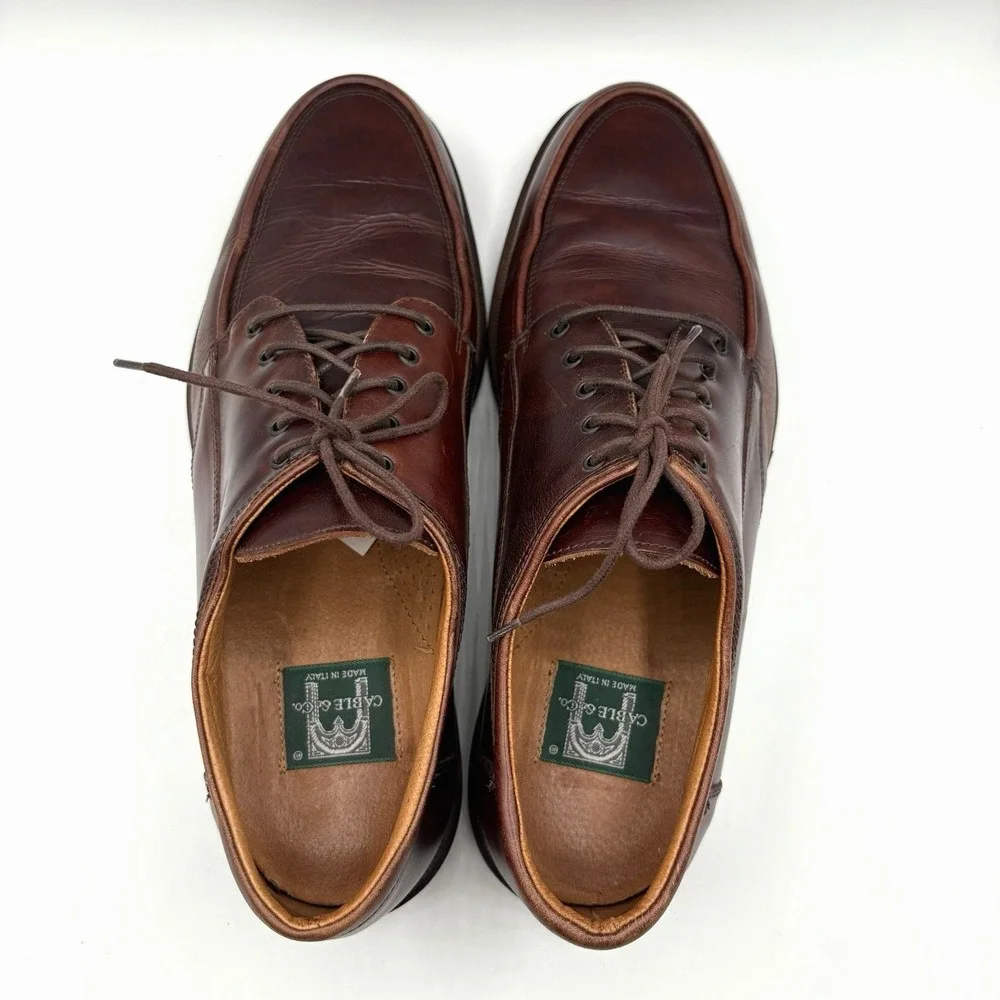 CABLE & CO. Oxford Shoe Men's Size 12 D Brown‎ Leather Lace Up Shoe